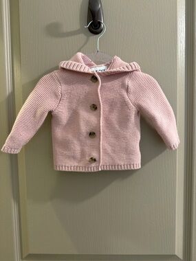Old Navy Pink Knit Hooded Cardigan Jacket